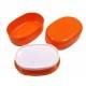 Microwavable Oval 2 Tier Bento Box Lunch Box Orange