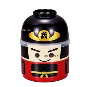 Japanese Bento Box 2 tier Lunch Box Kokeshi Samurai Set Japanese Bento Box 2 tier Lunch Box Kokeshi Samurai Set