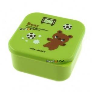 Microwavable Japanese Bento Box Lunch Box Cute Green Bear 400 ml