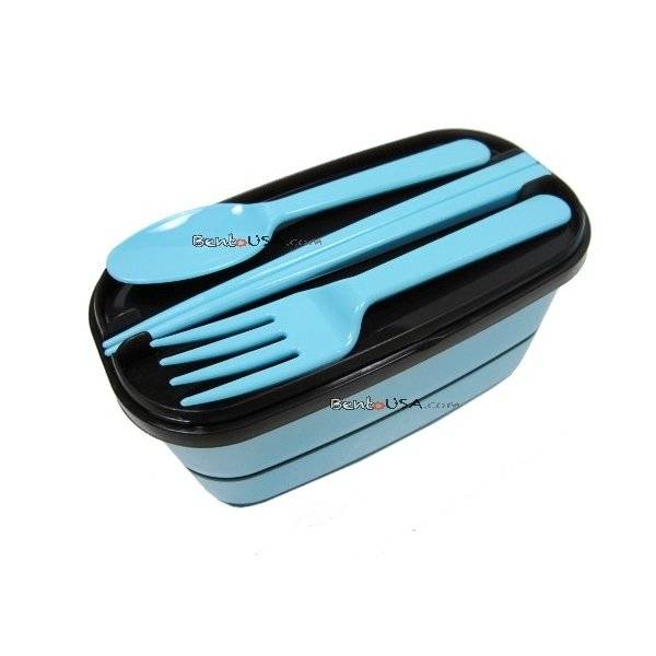 Microwavable Japanese Bento Box Lunch Box Set with Spoon Fork