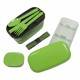 Microwavable Japanese Bento Box Lunch Box Set with Spoon Fork Green
