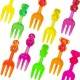 Japanese Bento Box Accessory Clear Animal Fork Food Pick 12 Pcs