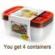 Easylunchboxes bento lunch box pack of 4