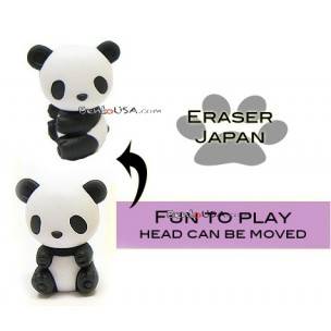 Cute Japanese Eraser Set Collectible Panda 