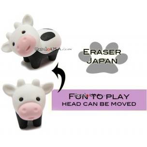 Cute Japanese Eraser Set Collectible Cow Cute Japanese Eraser Set Collectible Cow