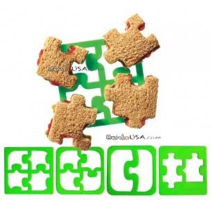 Food Sandwich Cheese Cutter set of 4 Puzzle Shapes Food Sandwich Cheese Cutter set of 4 Puzzle Shapes