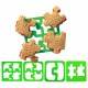 Food Sandwich Cheese Cutter set of 4 Puzzle Shapes