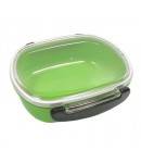 Japanese Microwavable 1 Tier Bento Box Lunch Box Oval Green 