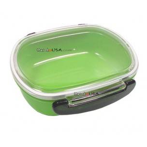 Japanese Microwavable 1 Tier Bento Box Lunch Box Oval Green 