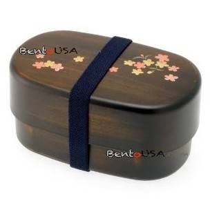 Japanese Microwavable Bento Box Gorgeous Woodgrain Sakura