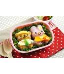 Decorative Bento Rice Mold set with Plate Cutter - Dolls