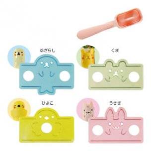Decorative Bento Plate Cutters 4 Animal and Rice Mold Decorative Bento Plate Cutters 4 Animal and Rice Mold
