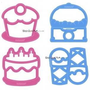 Food Sandwich Cutter set of 4 Sweet Shapes