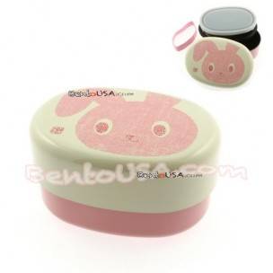 Japanese 2 tier Bento Lunch Box with Strap Rabbit