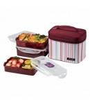 Microwavable  Men Lunch Box 3-pcs Set with Insulated Bag