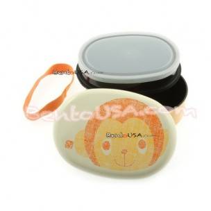 Japanese 2 tier Bento Lunch Box with Strap Monkey