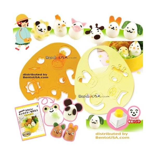 Decorative Bento Cutter Ham Cheese Cutter Set with Nori Puncher Decorative Bento Cutter Ham Cheese Cutter Set with Nori Puncher