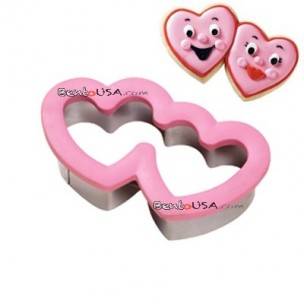 Bento Decoration Accessories Cookie Cutter Double Heart Bento Decoration Accessories Cookie Cutter Double Heart