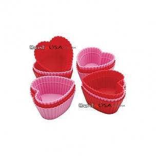 Bento Silicone Baking Food Cup - 12 Heart