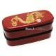 Japanese Lacquer Bento Lunch Box with Strap Gorgeous Red Dragon