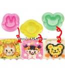 Decorative Bento Sandwich Cutter and Mold 3 Animal 