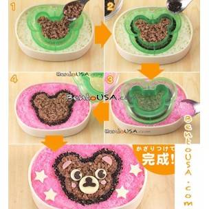 Decorative Bento Sandwich Cutter and Mold 3 Animal