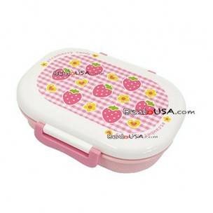 Microwavable Japanese Kids Bento Lunch Box Fruit Pink Strawberry