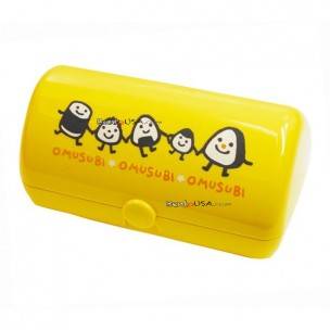 Japanese Triangle Rice Ball Bento Omusubi Case Happy Onigiri