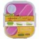 Microwavable Collapsible Silicone Bento Lunch Box -Single- Pink