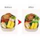 Silicone Microwavable Reusable Bento Baran and Food Cup Lettuce Leaf 