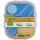 Microwavable Collapsible Silicone Bento Lunch Box -Single- Blue