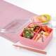 Square Bento Lunch Box Food Storage Removable 4 Compartments