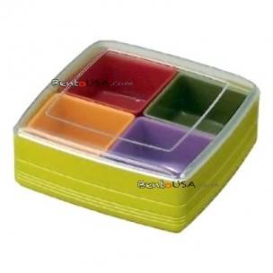 Square Bento Lunch Box Food Storage Removable 4 Compartments 