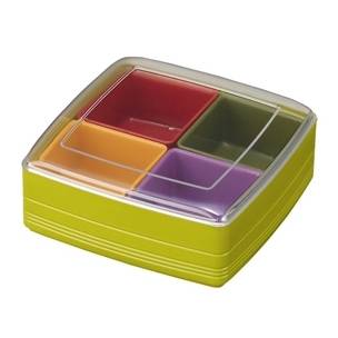 Square Bento Lunch Box Food Storage Removable 4 Compartments 