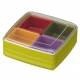 Square Bento Lunch Box Food Storage Removable 4 Compartments 