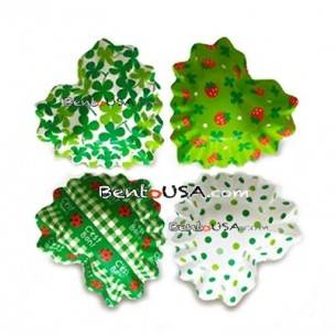 Japanese Bento Box Accessories Microwavable Food Cup Clover Heart 40pcs