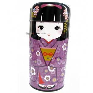 Japanese Doll Tea Can Container Accessories Box 150ml purple
