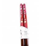 Japanese Bento Chopsticks Golden Flower Red