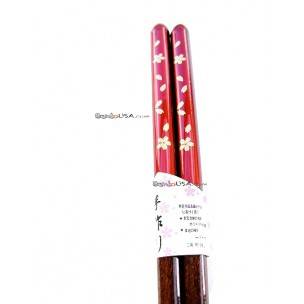 Japanese Bento Chopsticks Golden Flower Red Japanese Bento Chopsticks Golden Flower Red