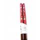 Japanese Bento Chopsticks Golden Flower Red