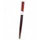 Japanese Bento Chopsticks Golden Flower Red