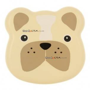 Japanese Bento Box 2 tier Lunch Box with Strap Dog Face