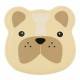 Japanese Bento Box 2 tier Lunch Box with Strap Dog Face