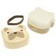 Japanese Bento Box 2 tier Lunch Box with Strap Dog Face