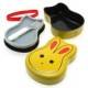Japanese Bento Box 2 tier Lunch Box with Fork, Strap - Rabbit 