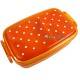Japanese Microwavable 1 Tier Bento Box Lunch Box Polka Dot Orange 