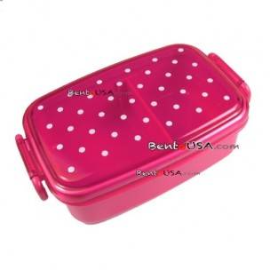 Japanese Microwavable 1 Tier Bento Box Lunch Box Polka Dot Pink Japanese Microwavable 1 Tier Bento Box Lunch Box Polka Dot Pink