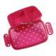 Japanese Microwavable 1 Tier Bento Box Lunch Box Polka Dot Pink 