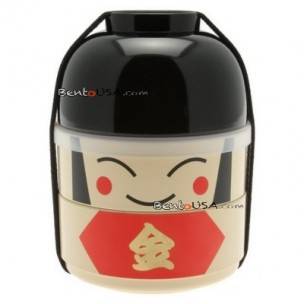 Japanese Bento Box 2 tier Lunch Box Kokeshi Set Kintaro Japanese Bento Box 2 tier Lunch Box Kokeshi Set Kintaro