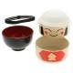 Japanese Bento Box 2 tier Lunch Box Kokeshi Set Kintaro